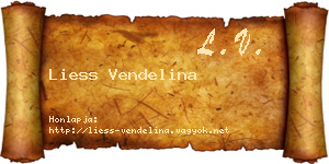 Liess Vendelina névjegykártya